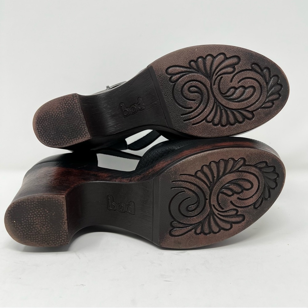 b.o.c. Black Leather Platform Shoes with Buckle - Picture 7 of 10